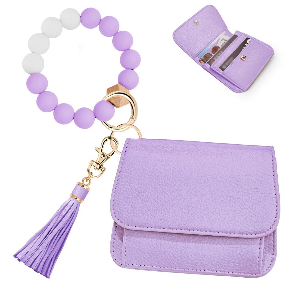 4355 Keychain Wallet RFID Wristlet Wallets ,Small Wallets Key Chain Wallet